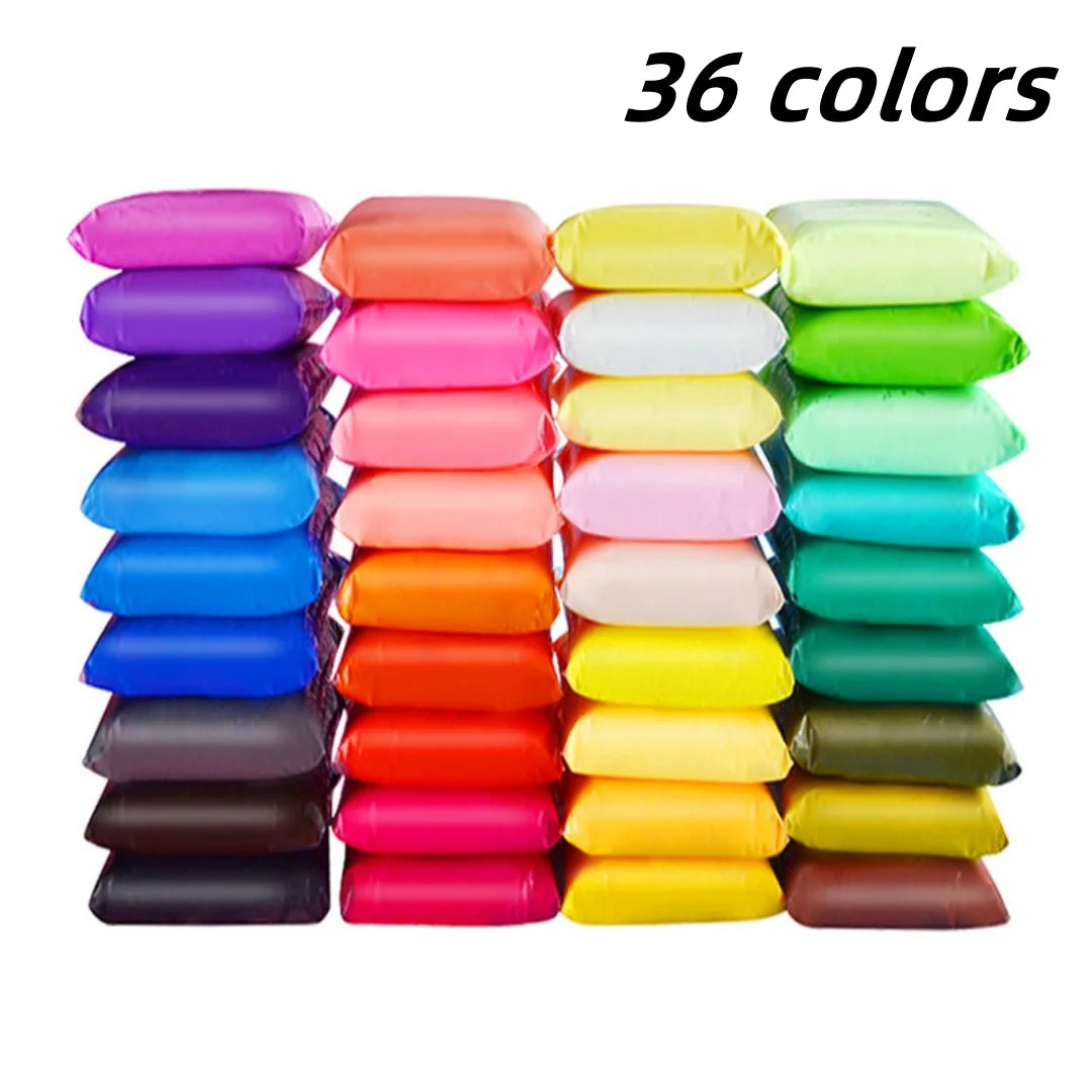 Children Ultra Light Clay DIY Set 36 Colors Super Soft Air Dry Modeling Clay for DIY Toys Kindergarten Child Fun Art Supplies