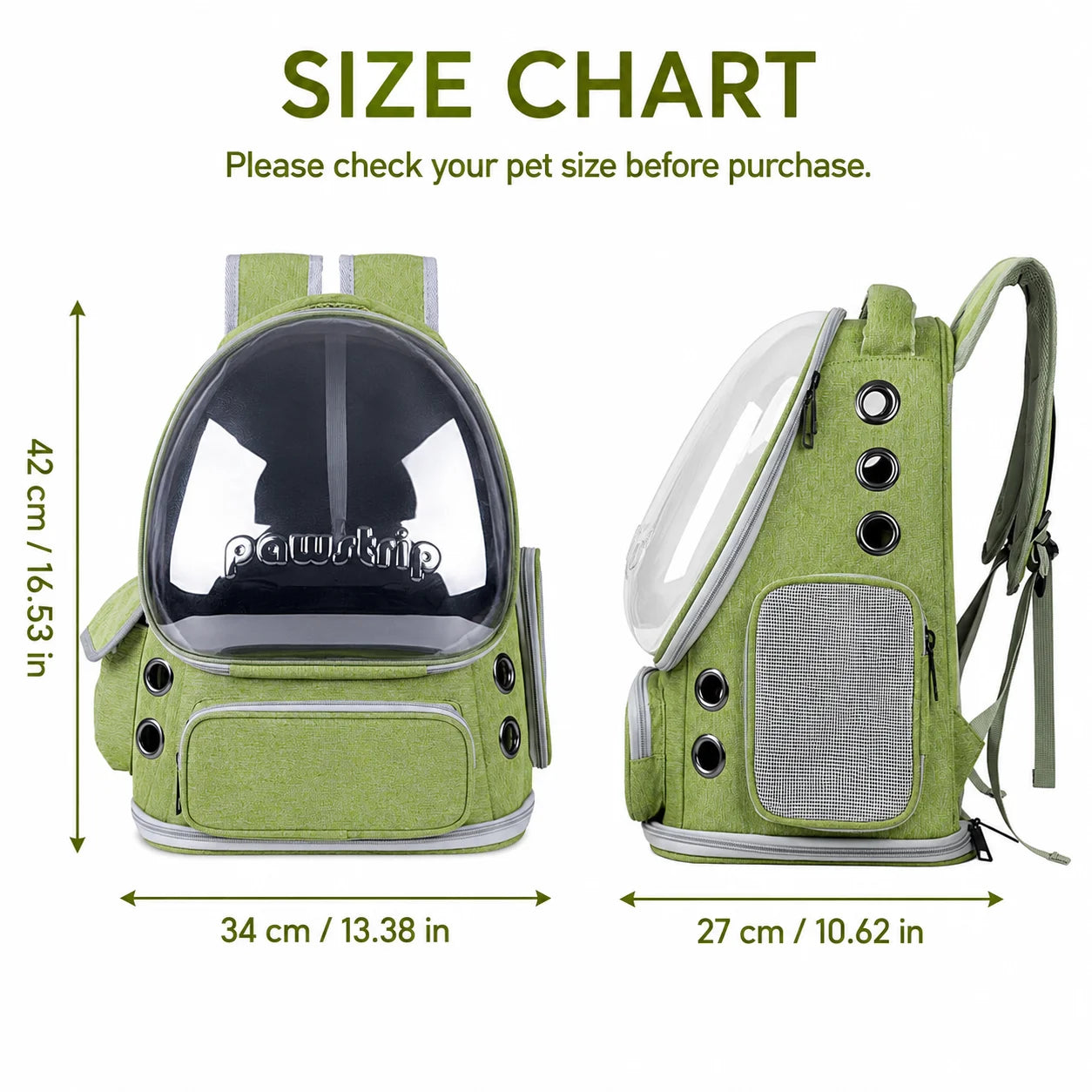 Breathable Nylon Cat Backpack With Transparent Bubble Window Design