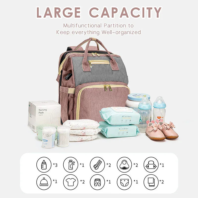 Diaper Bag Backpack with Changing Station Baby Bags for Girls Boys New Mom Gifts Pañaleras Para Bebe Baby Girl Newborn Essentials Must Haves Baby Shower Gifts Baby Registry