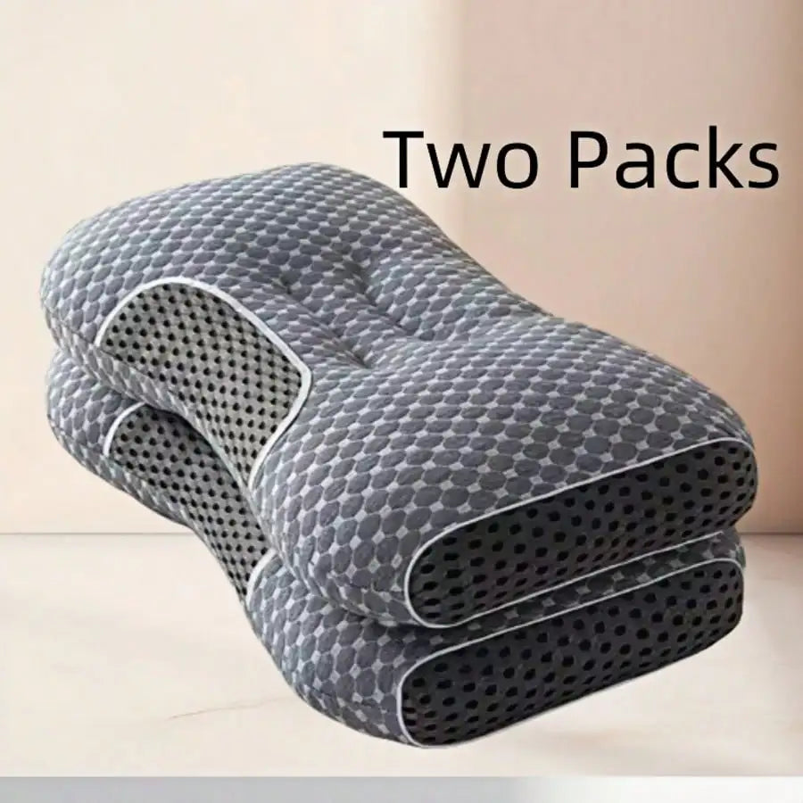 Double Pillow 3D SPA Massage Pillow Helps Sleep And Protect The Neck Pillow, Knitted Pillow Bedding For Single Male And Female A