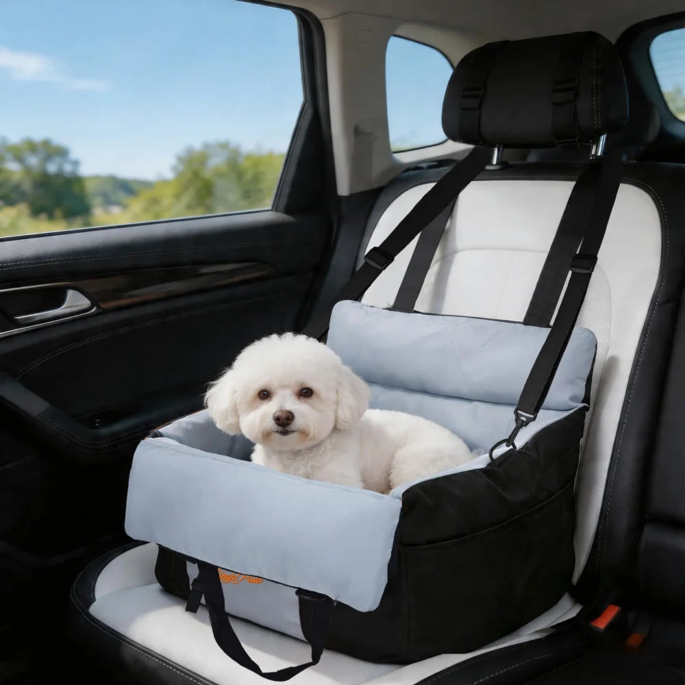 Borwart Portable Dog Car Seat With Safety Belt Removable Cover