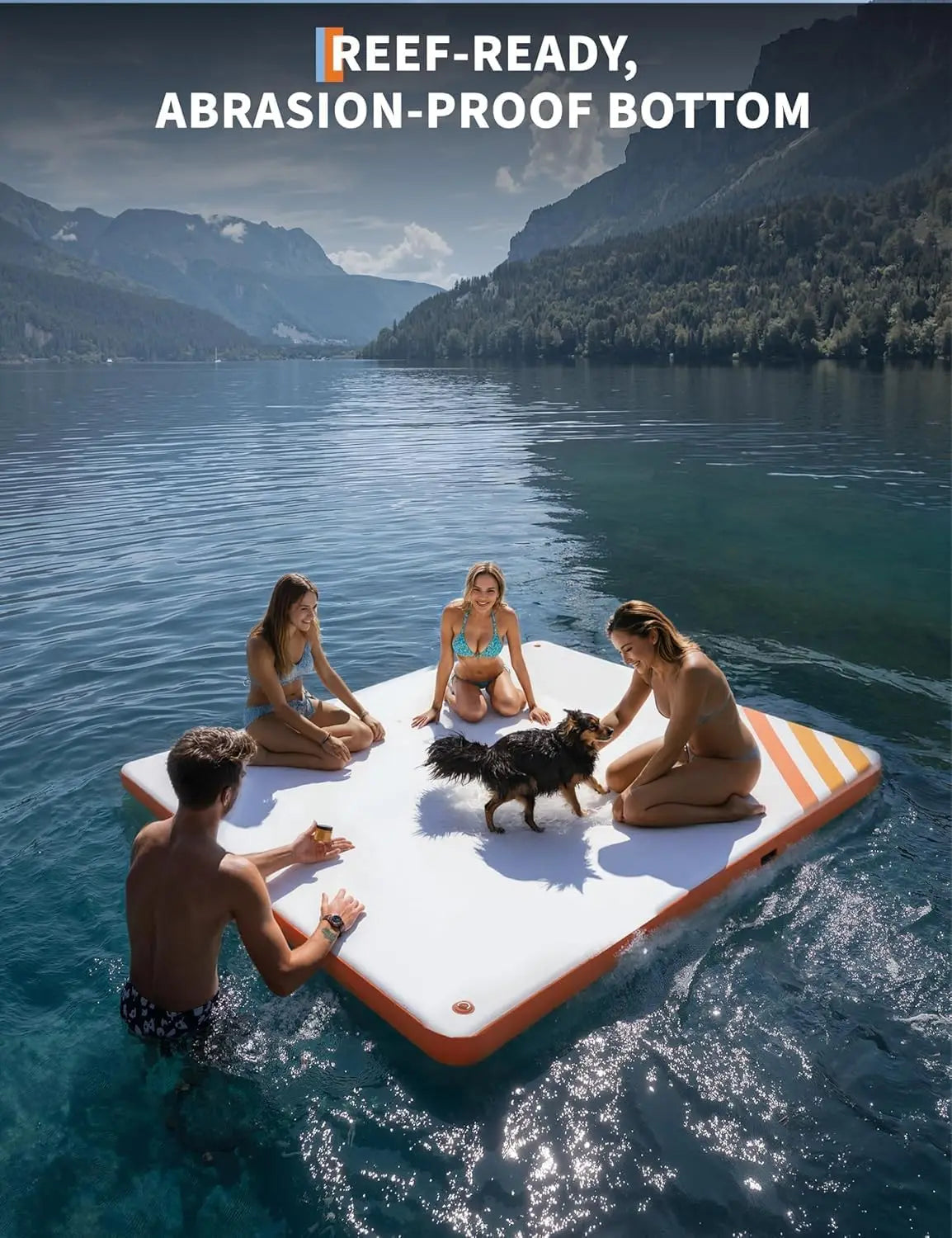 Inflatable Floating Dock For Lakes And Beaches Non Slip Surface