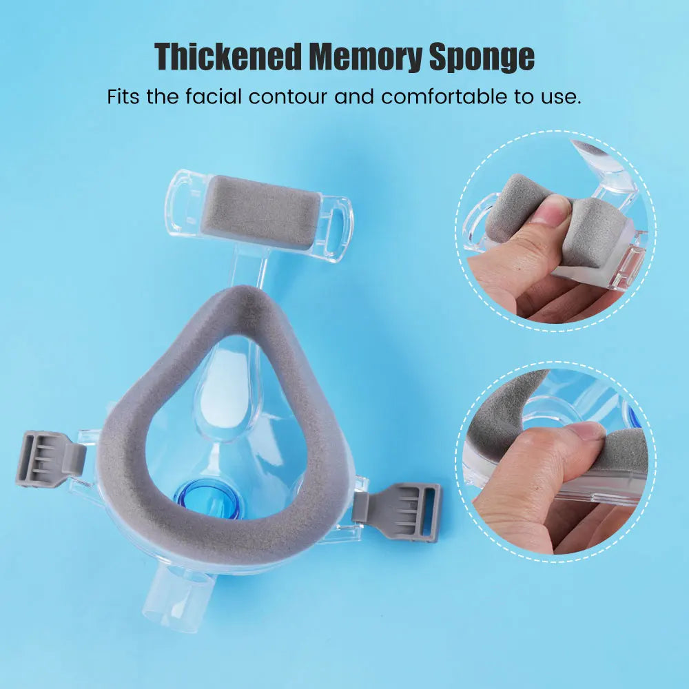 Mask for Apnea CPAP Auto Breathing Machine Sleep Nasal Full Face Mask with Headgear Anti Snoring Respirator Accessories