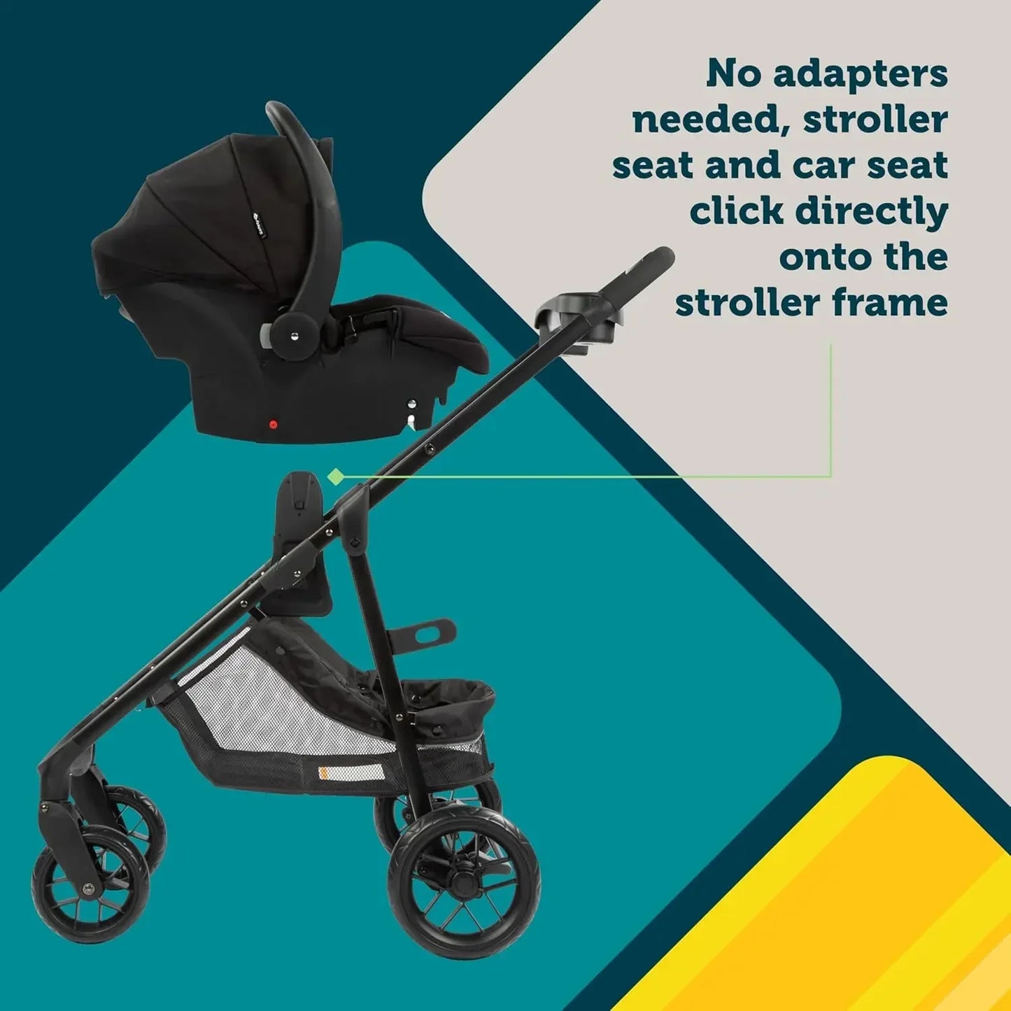 HOT Tools.8-in-1 Car Seat Stroller Combo, Baby Stroller Travel Systems for Infants 4-30 lbs, Stroller and Carseat Combo Set, Orc