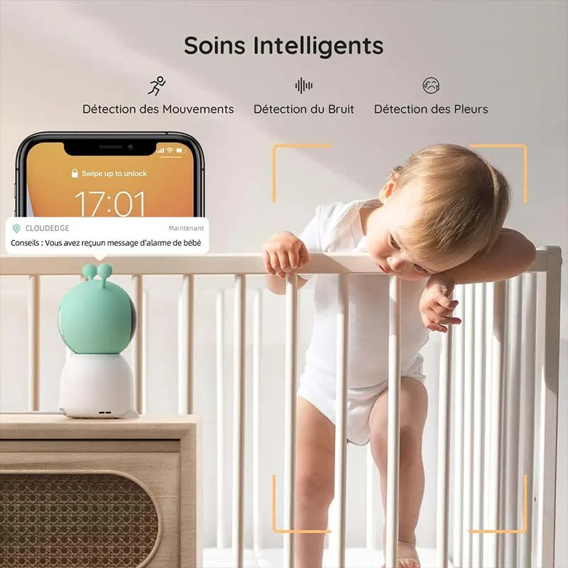 BOIFUN Baby Monitor Camera 360° Rotation With App