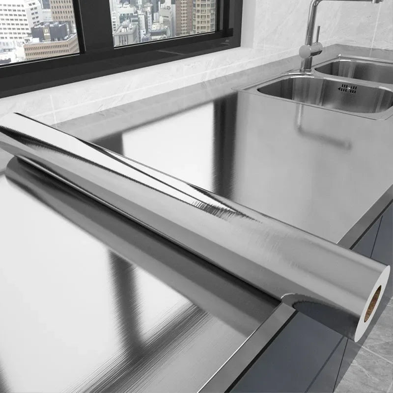Self-Adhesive Wallpaper Waterproof Fireproof For Refrigerator Kitchen Walls
