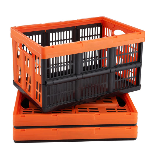 SucceBuy Collapsible Storage Baskets Stackable Set With Handles For Clothes