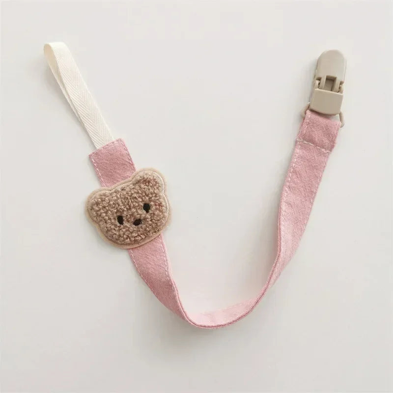 Cute Bear Pacifier Clip Chain for Teething and Soother Holder