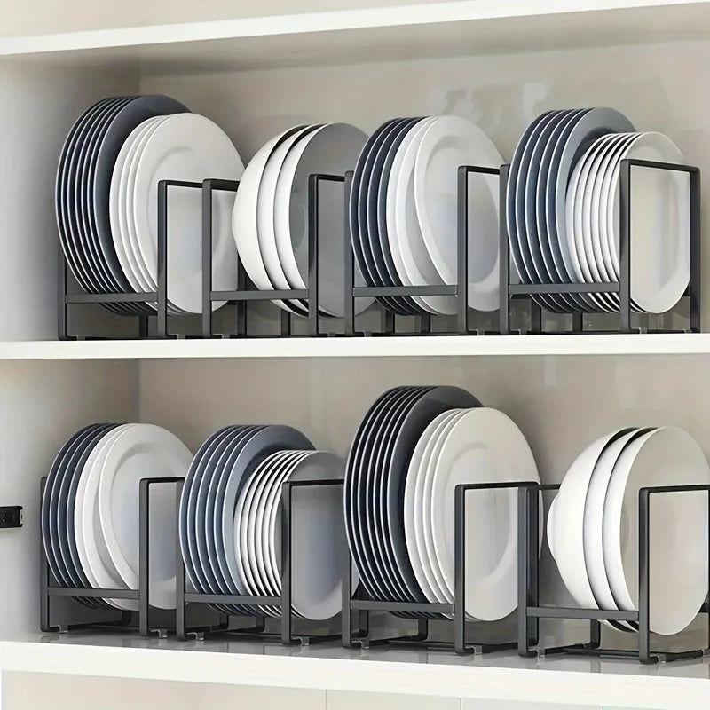 Space Saving Stainless Steel Dish Rack For Plates And Lids