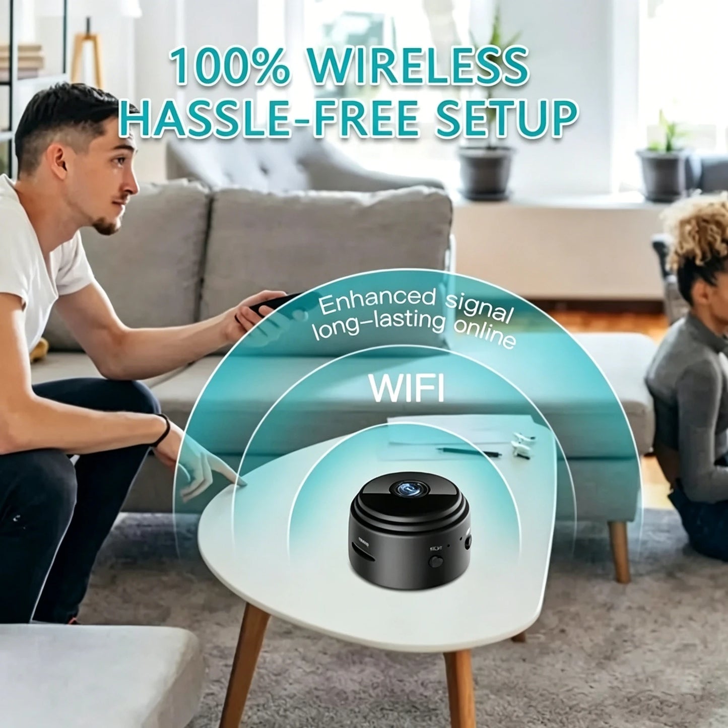 Tiny HD WiFi Surveillance Camera Night Vision Motion Detection
