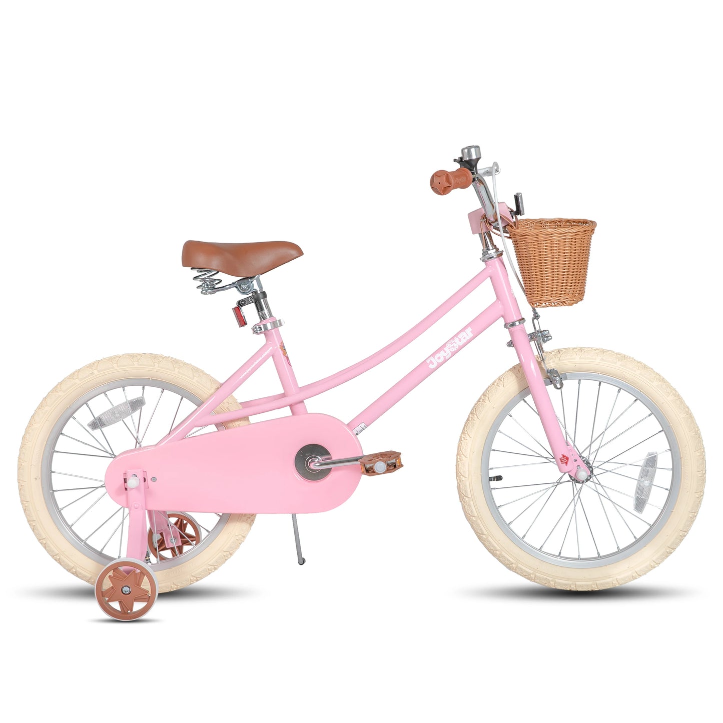 JOYSTAR 12/14/16/18/20 Girls' Bike For Children Aged 2-13, 12-16" With Training Wheels & Basket, 20 Inch With Kickstand