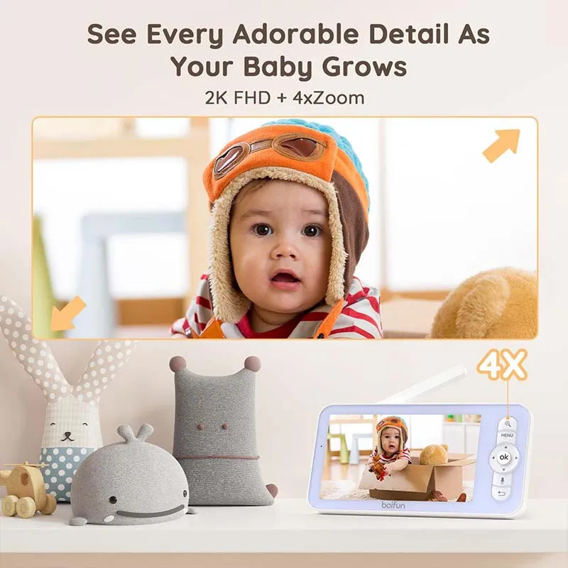 BOIFUN WiFi Video Baby Monitor Night Vision Two Way Talk