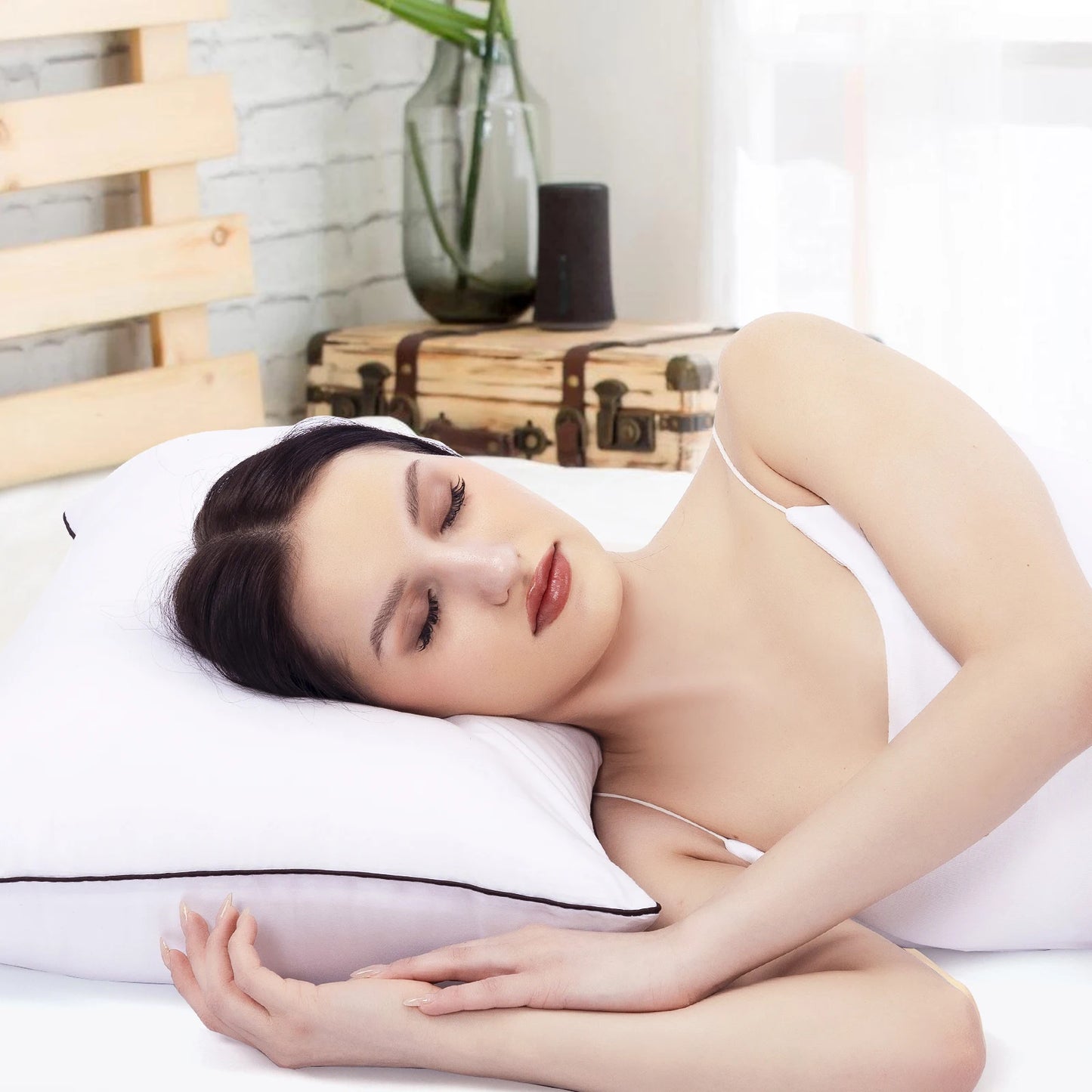 BOGO!  2pcs Hotel Quality Fluffy Pillow, Neck Support Sleep Pillow, Comfort Pressure Relief,Quick Rebound Non-Sagging, Lightweig