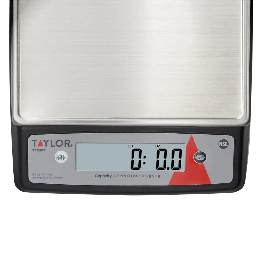 22-Pound Digital Portion Control Scale, Food Scale for Precise Weight Measuring, Tare and Hold Function, NSF, Stainless Steel Platform