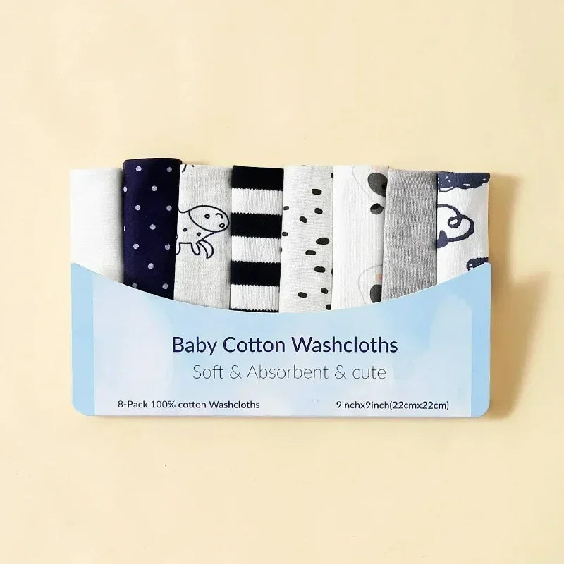 Newborn Cotton Baby Towels Set With Washcloths Premium
