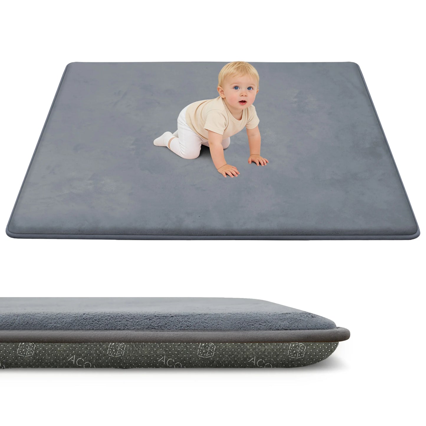 Huloo Sleep Baby Play Mat Memory Foam Tummy Time Rug