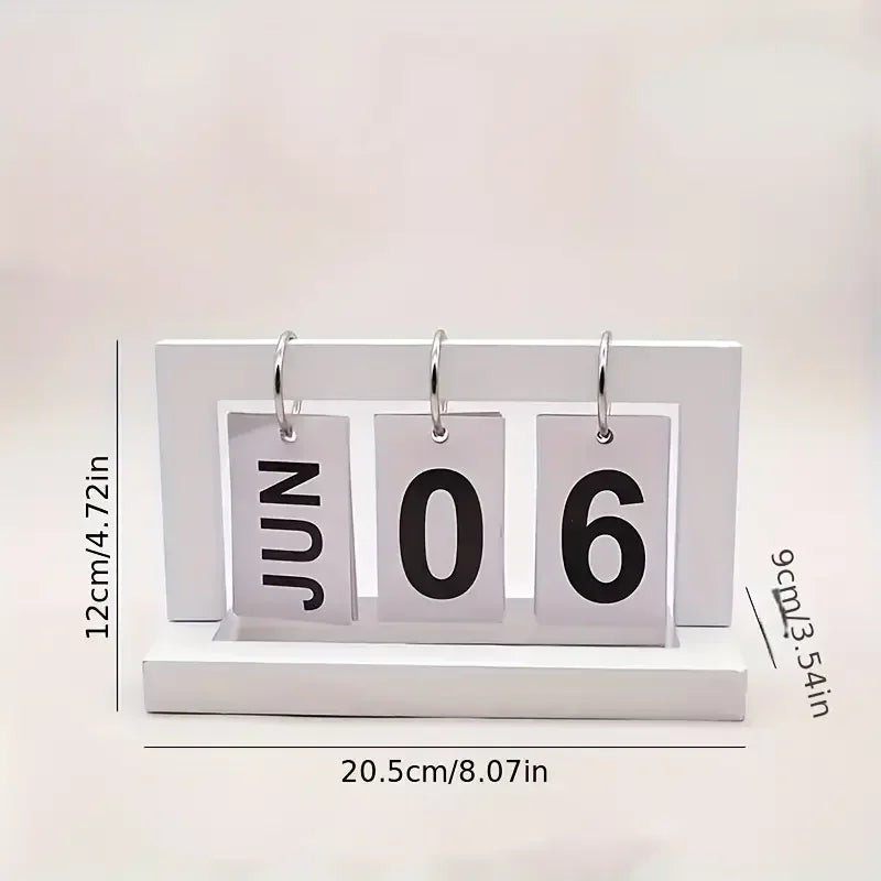 Minimalist Wooden Calendar Ornament For Living Room Desk
