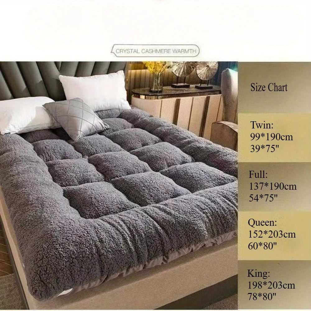 Sherpa Mattress Topper, Thickened, Warm, Skin-Friendly And Soft Naked Sleeping Mattress, Dormitory Single Bed Single Apartment S