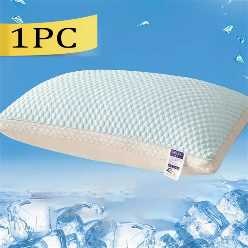 Cooling Breathable Tofu Pillow 1-Pack, 3D Massage and Dual-Sided Cooling & Support, All-Season Ergonomic Neck Support