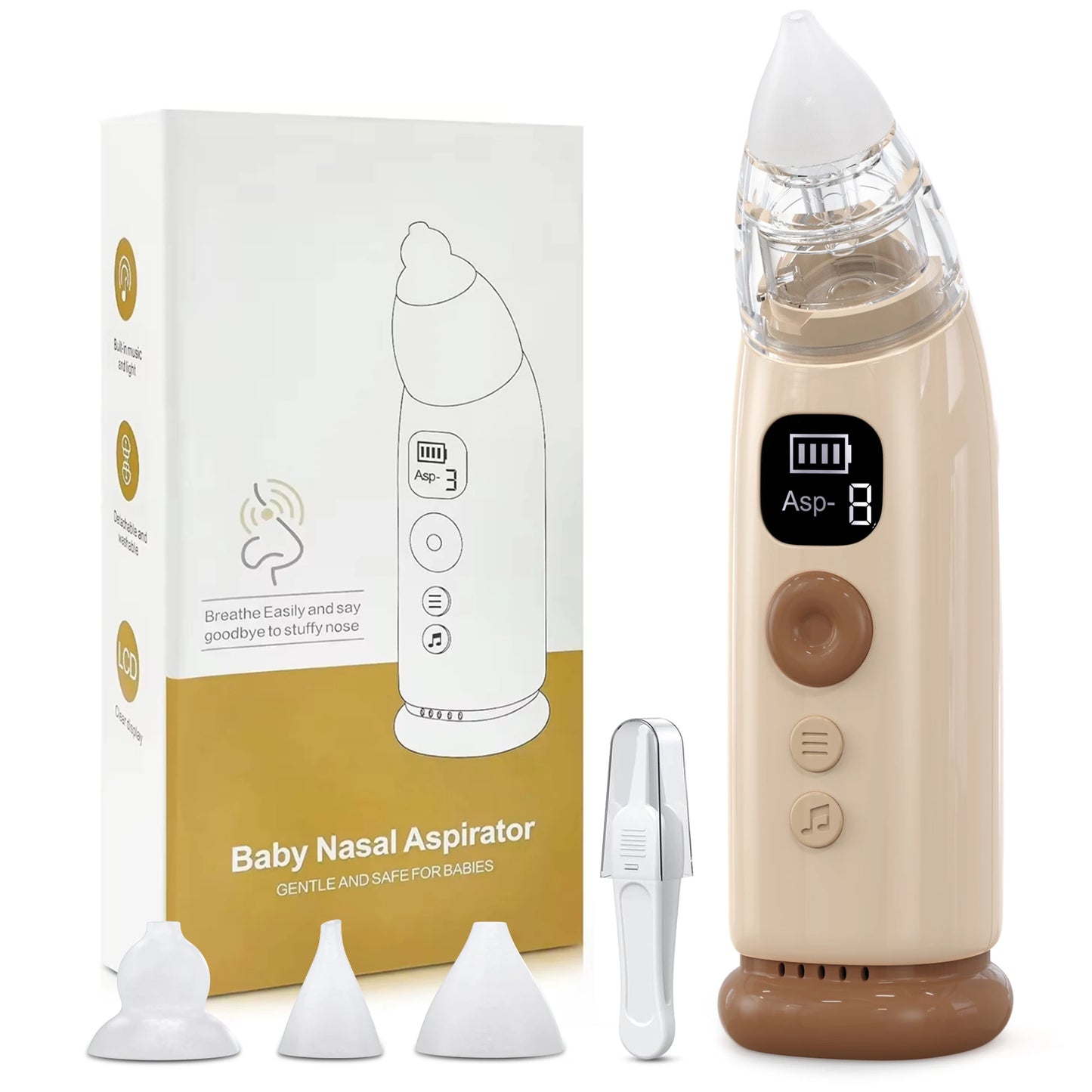 Hansqui Electric Baby Nasal Aspirator With Rechargeable Battery