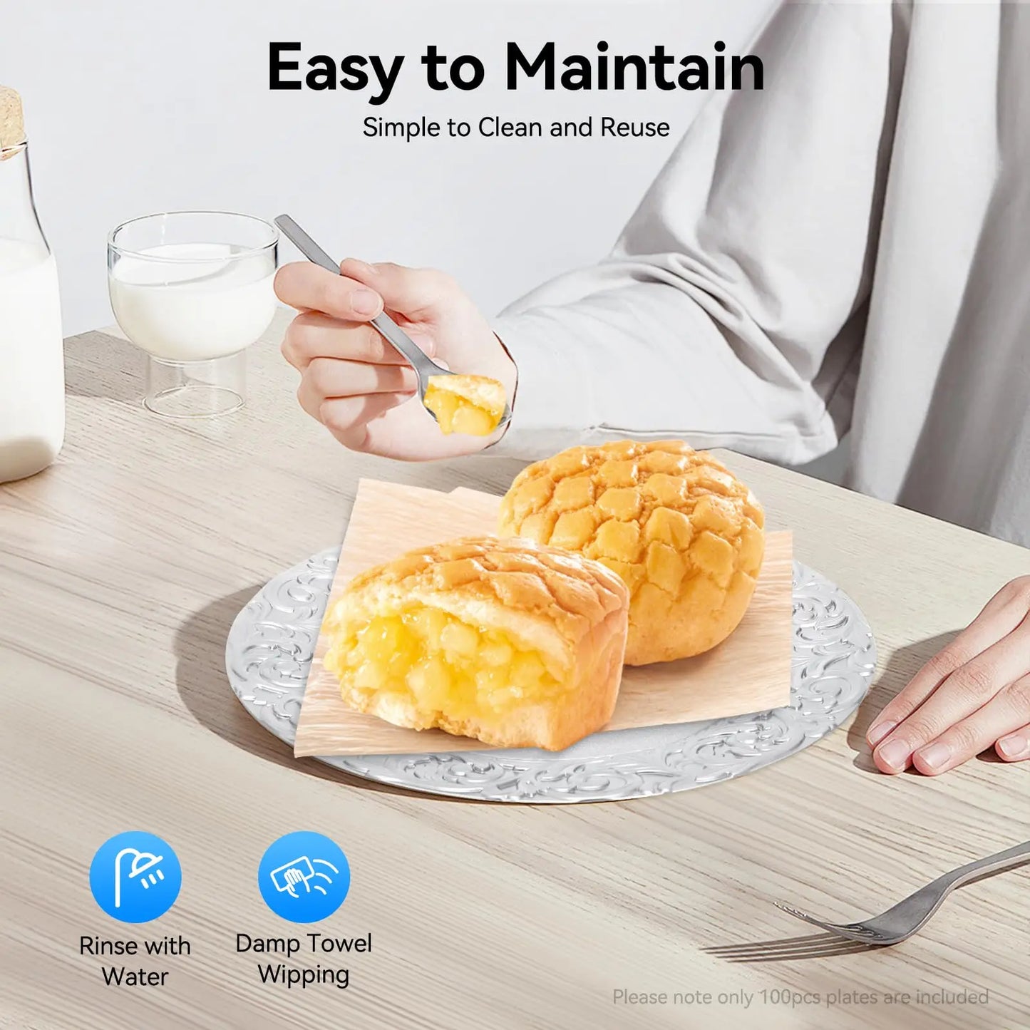Bymaocar Thanksgiving Charger Plates 100 Pcs