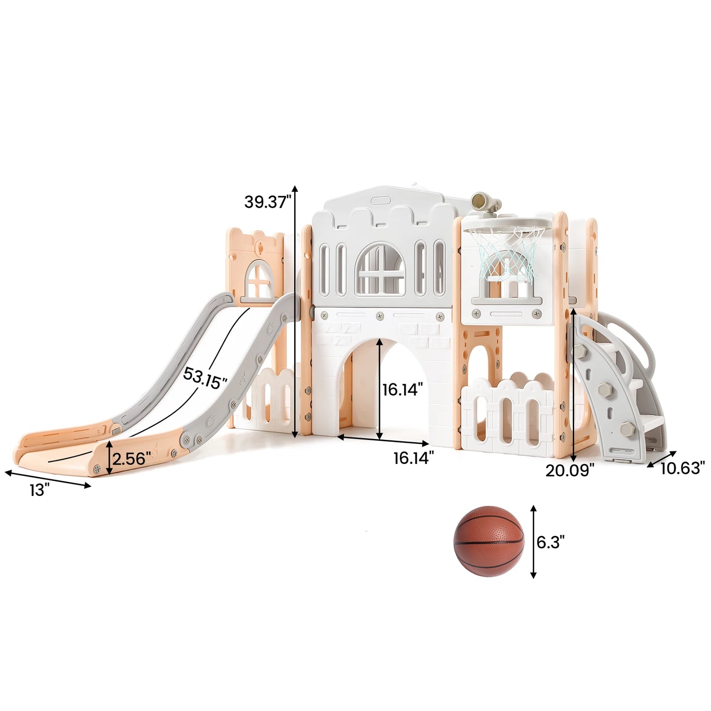 8 In 1 Toddler Indoor Playground With Slide And Climber