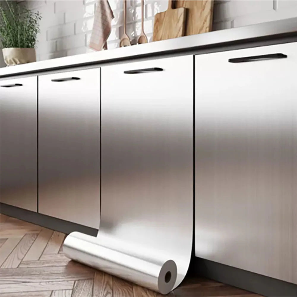 Self-Adhesive Wallpaper Waterproof Fireproof For Refrigerator Kitchen Walls