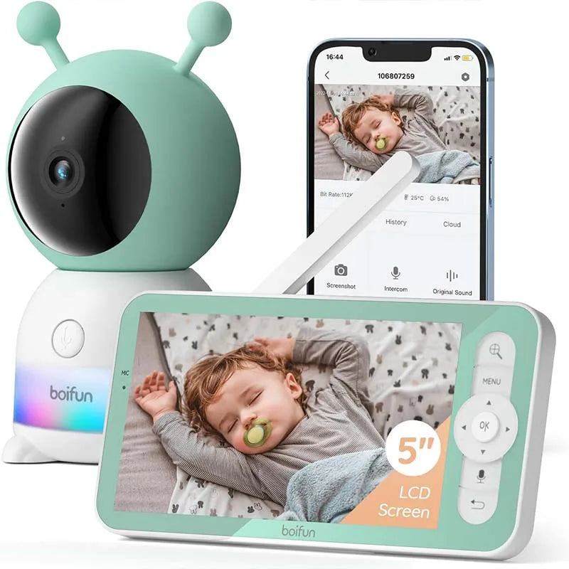 BOIFUN Baby Monitor Camera 360° Rotation With App