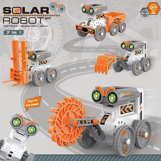 7-in-1 Solar Robot Kit For Kids, Stem Projects For Kids Age 8-12, Educational STEM Science ToyDlY Solar Power Building Kit, Robo