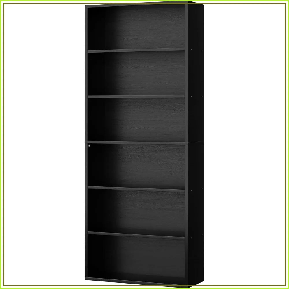 6-Tier Tall Bookshelf 70.6" Open Bookcase Display Shelves Floor Standing for Home Office Living Room Black