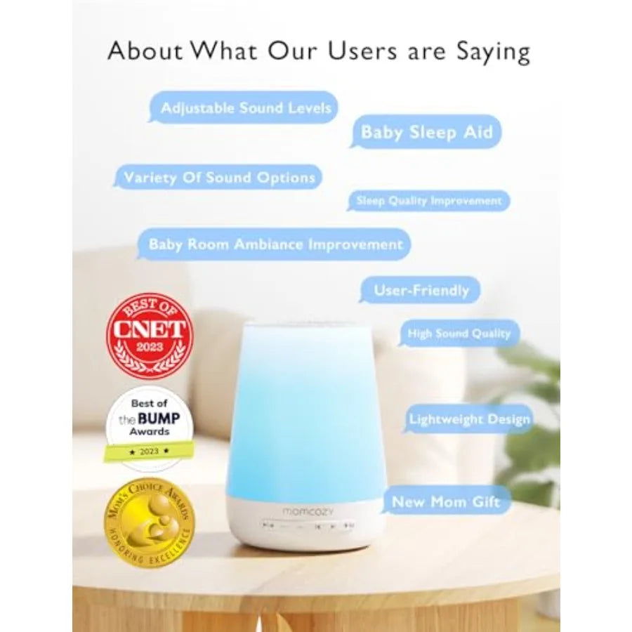 Baby Sound Machine, White Noise Machine for Baby Sleeping with Night Light, Toddler Sleep Trainer 34 Soothing Sleep Sounds, Tim