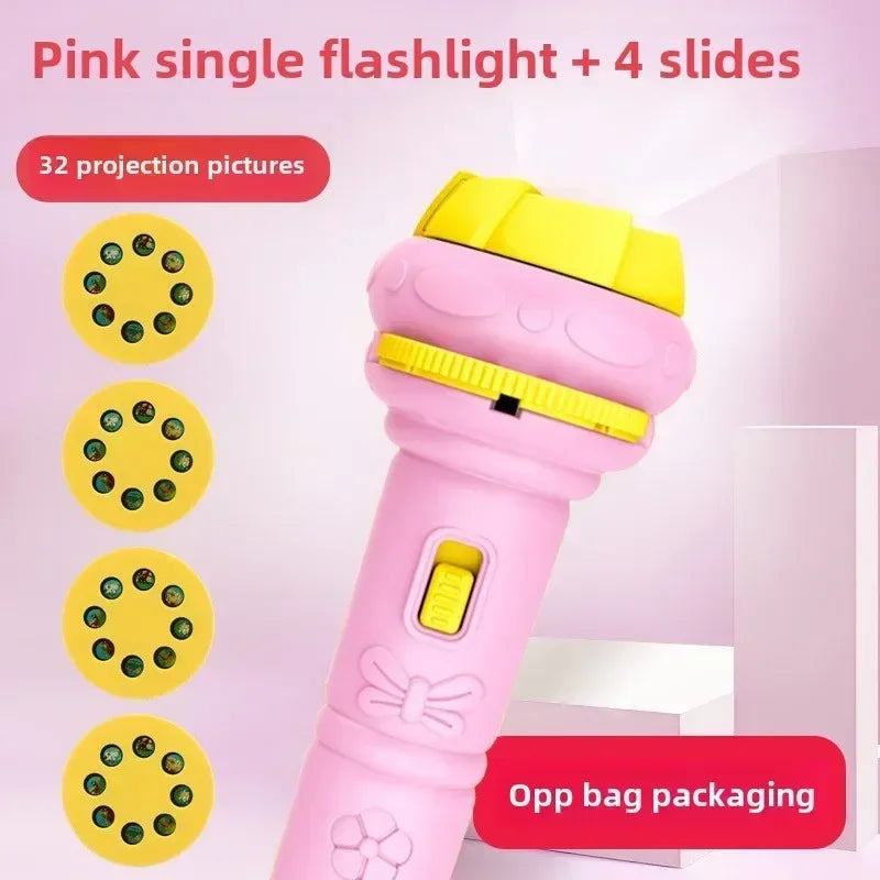 Flashlight Projector Torch Lamp Toy Cute Cartoon Creativity Toy Torch Lamp Flashlight Projector Toy Baby Sleeping Story Book
