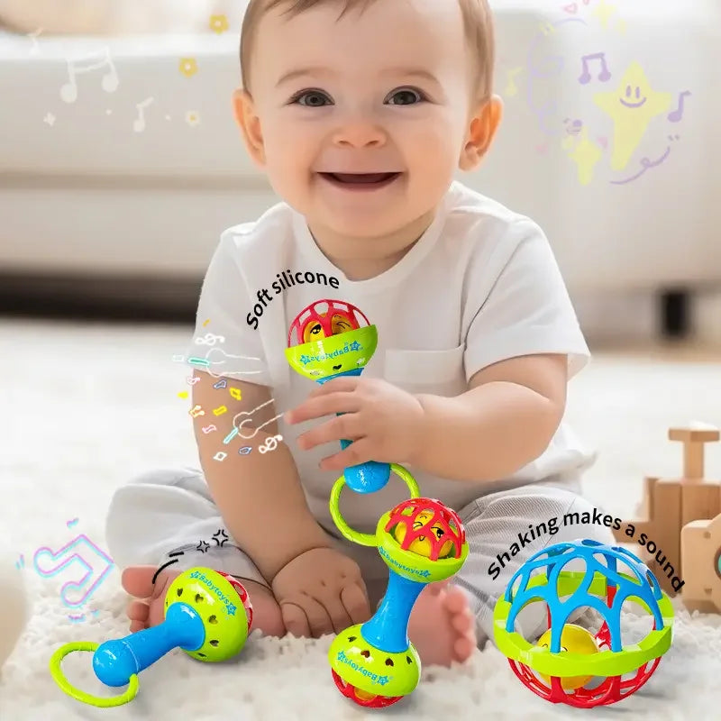 Baby Educational Rattles Sensory Shaker Toy Set For Infants