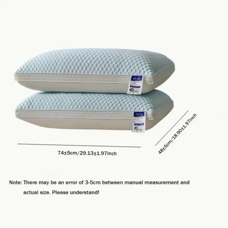 Cooling Breathable Tofu Pillow 1-Pack, 3D Massage and Dual-Sided Cooling & Support, All-Season Ergonomic Neck Support