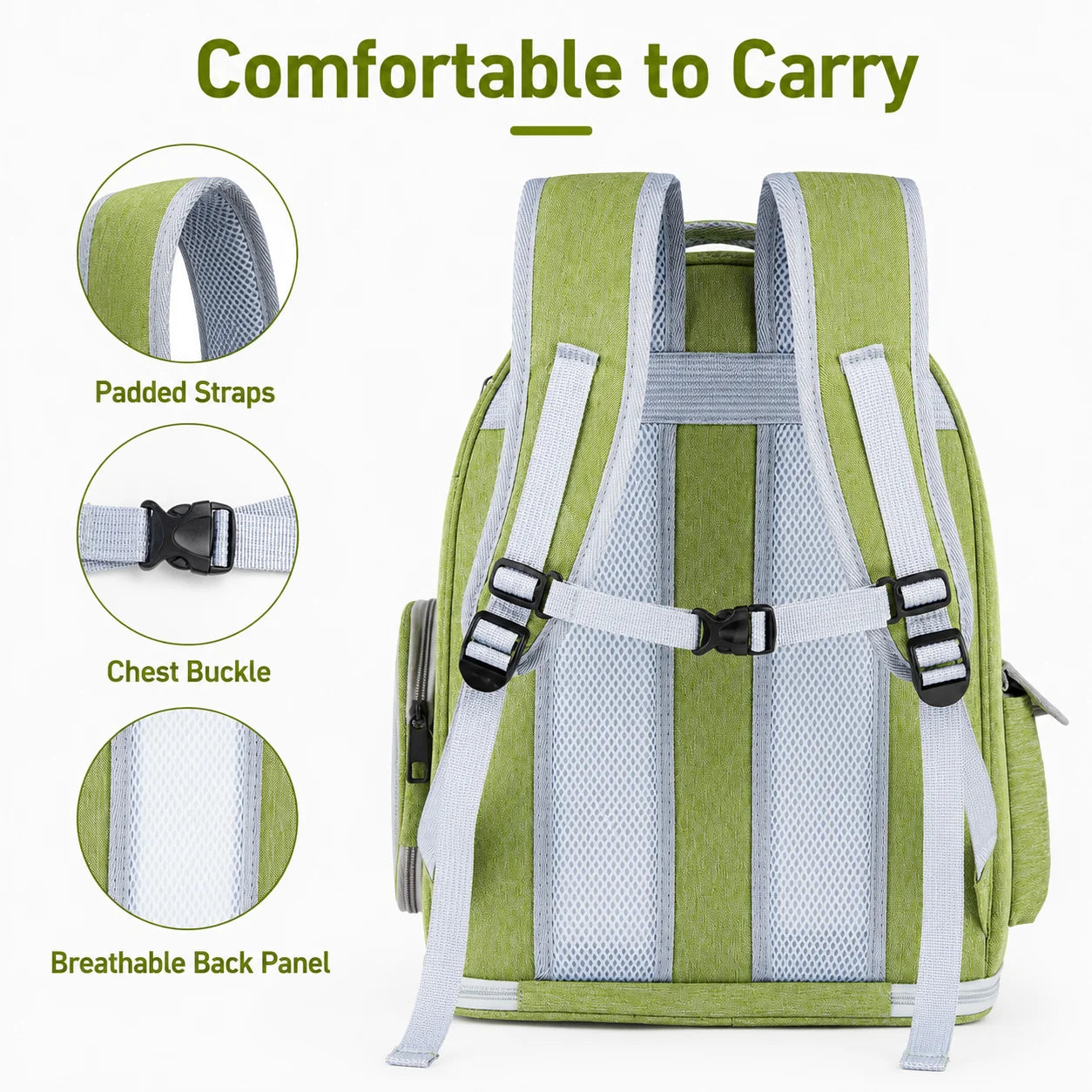 Breathable Nylon Cat Backpack With Transparent Bubble Window Design