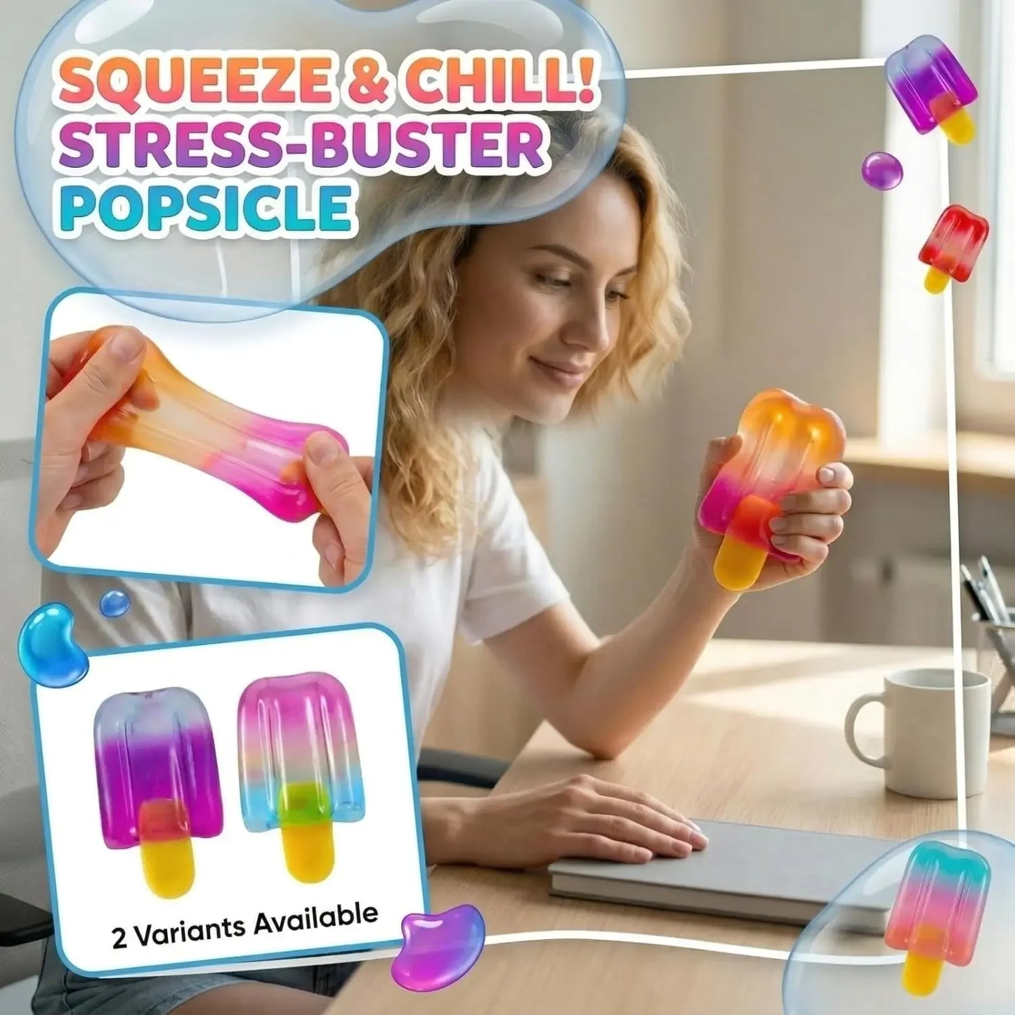 Ice Cream Squishy Fidget Toy For Stress Relief And Sensory