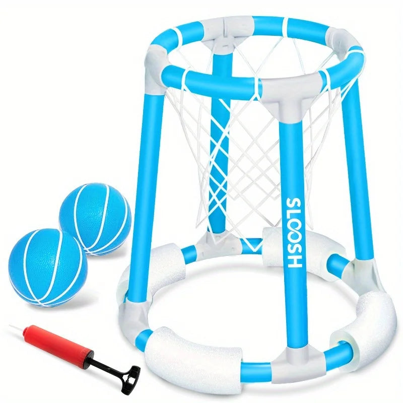 Joyfy Floating Pool Basketball Hoop Set With Balls