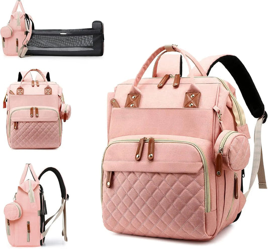 3-in-1 Waterproof Diaper Backpack with Changing Pad, Large Travel Bag for Baby Boys and Girls