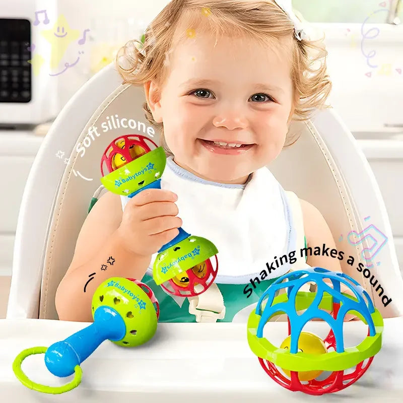 Baby Educational Rattles Sensory Shaker Toy Set For Infants