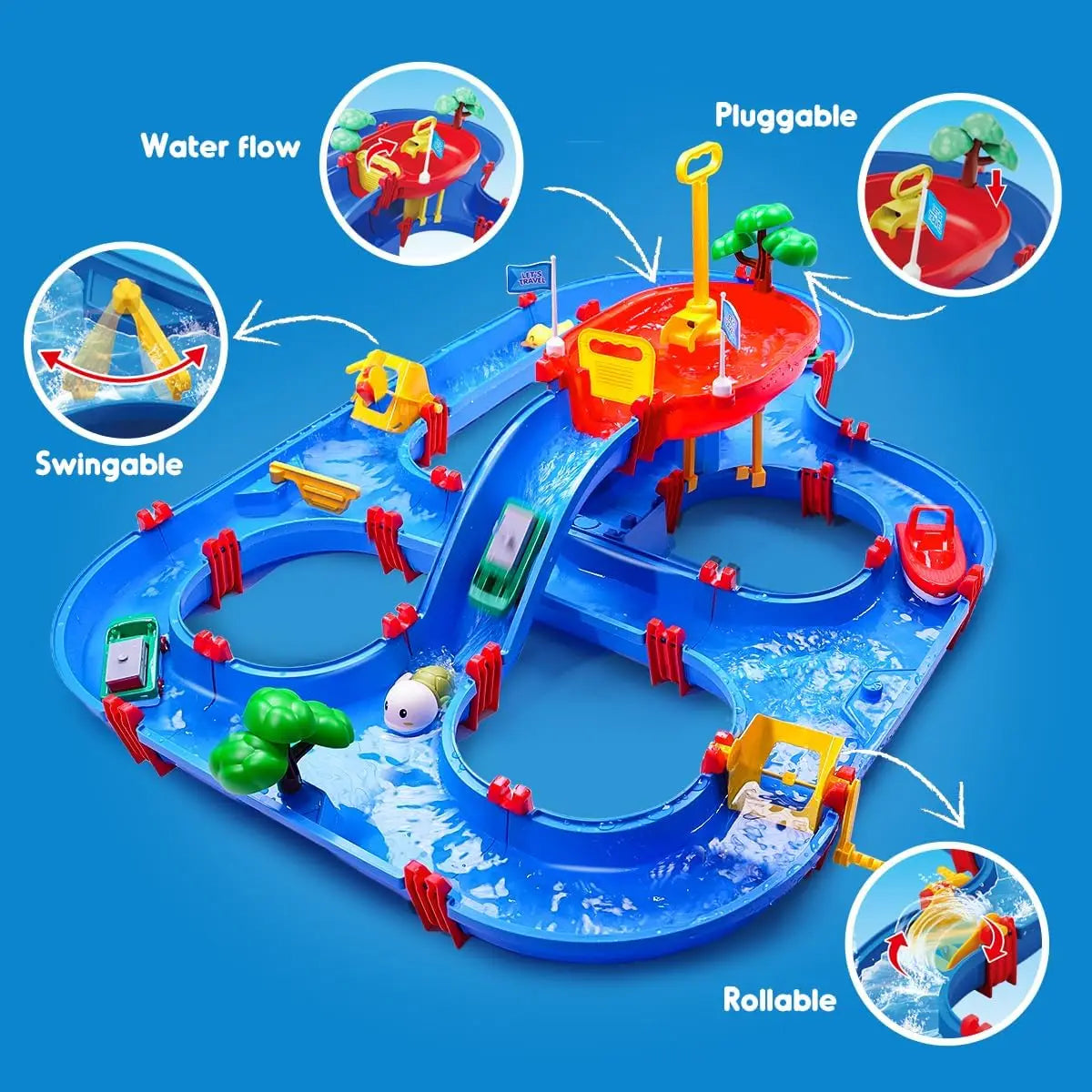 VATOS Water Table For Kids 2 Tier Playset With Pump