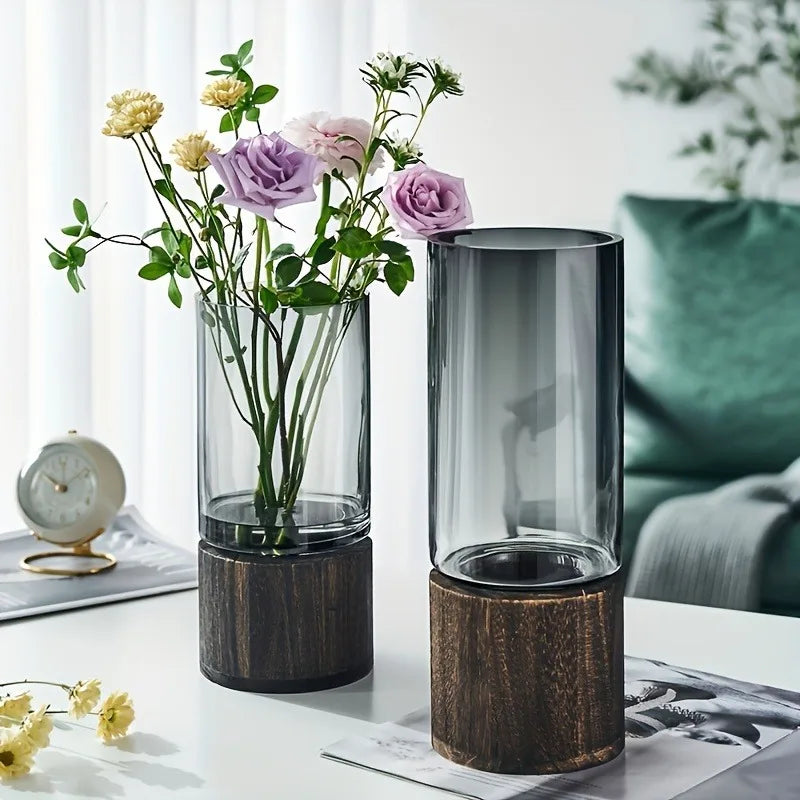Elegant Retro Glass Vase Decor For Living Room Centerpiece