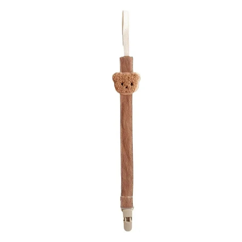 Cute Bear Pacifier Clip Chain for Teething and Soother Holder