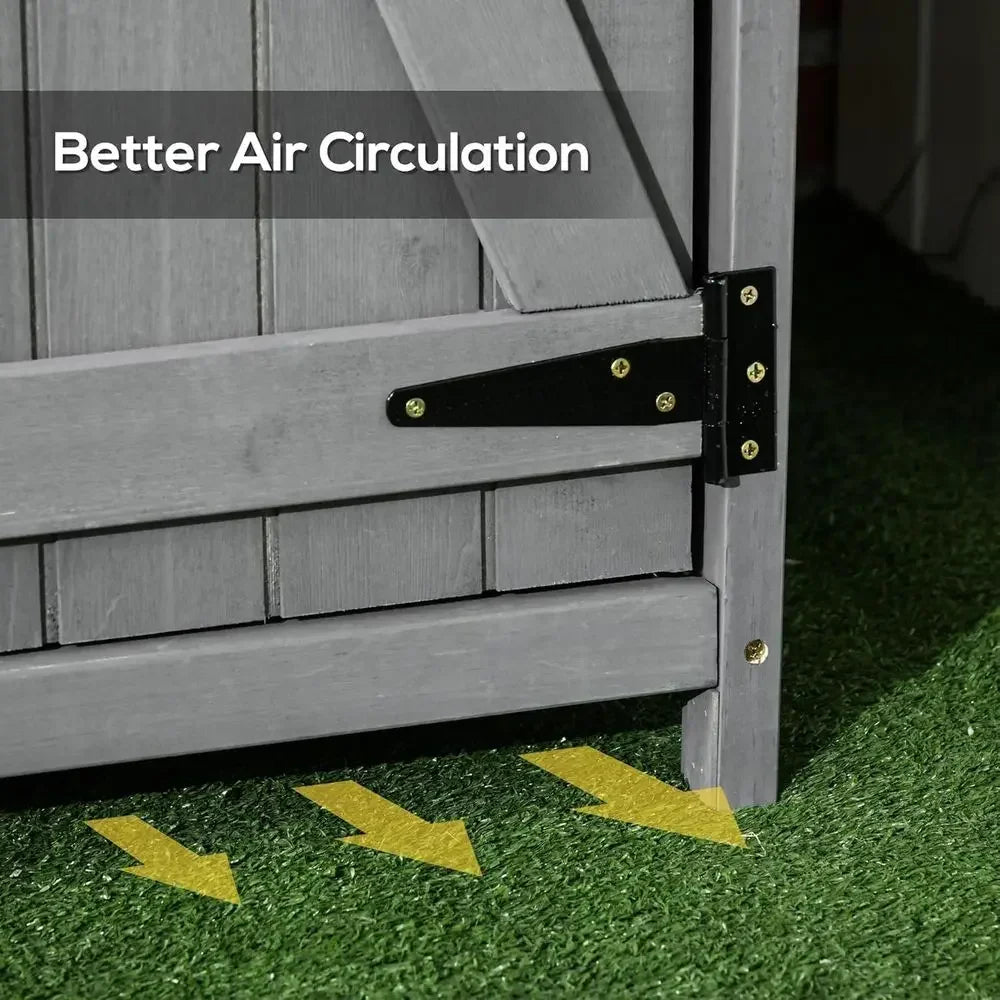 Weatherproof Outdoor Storage Cabinet with Lockable Door and 3 Tier Shelves for Garden, Lawn, and Backyard, Gray
