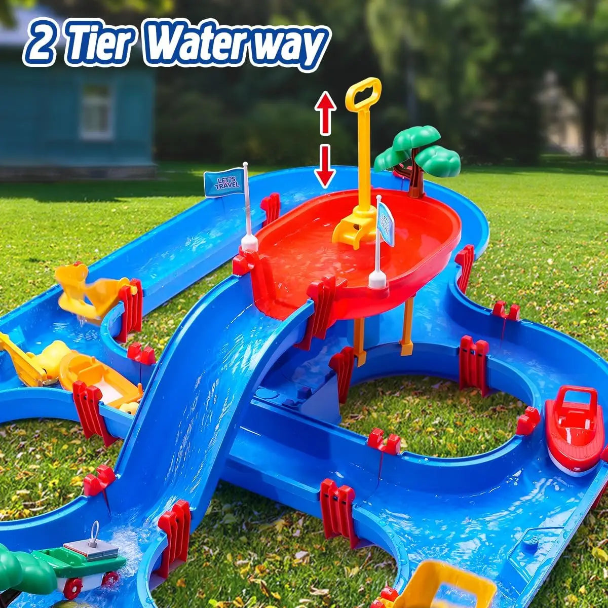 VATOS Water Table For Kids 2 Tier Playset With Pump