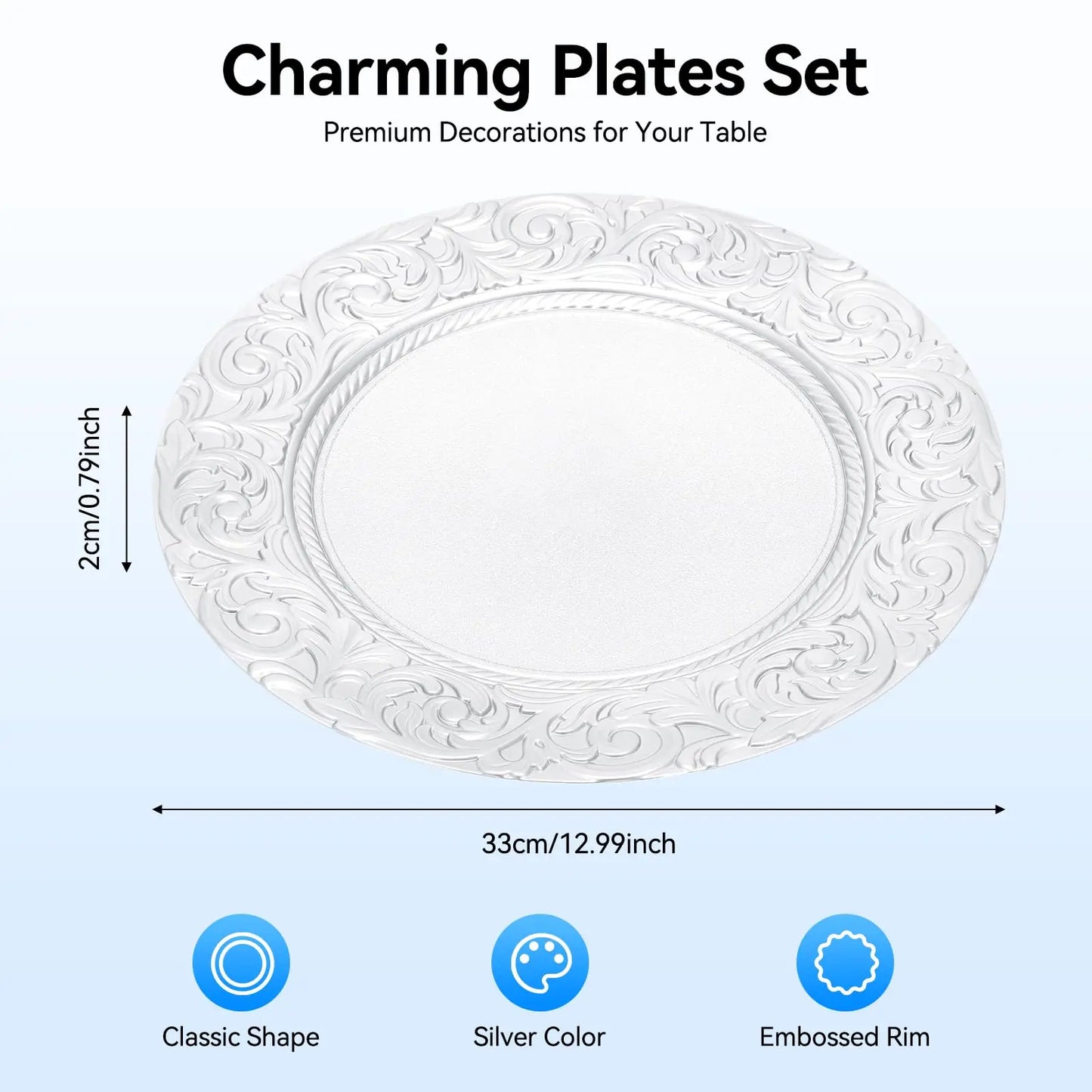 Bymaocar Thanksgiving Charger Plates 100 Pcs