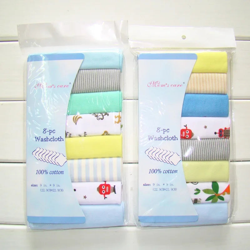 Newborn Cotton Baby Towels Set With Washcloths Premium