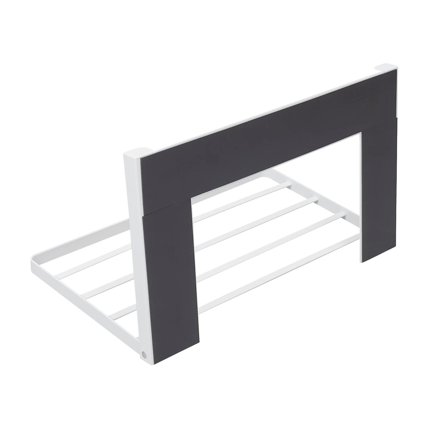 Foldable Magnetic Shelf Portable Wall Mount Magnet Rack Washing Machine Side Shelf Space Saving Storage Organizer for Laundry Room Bathroom Kitchen Fridge White