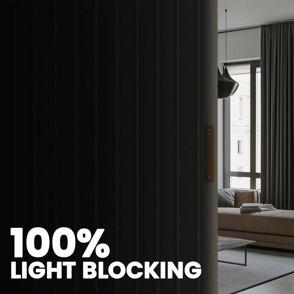 Blackout Room Divider Curtain Panel For Door And Office