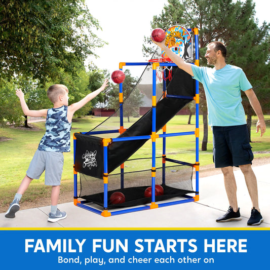 Joyfy Indoor Outdoor Arcade Basketball Hoop Game Set for Kids
