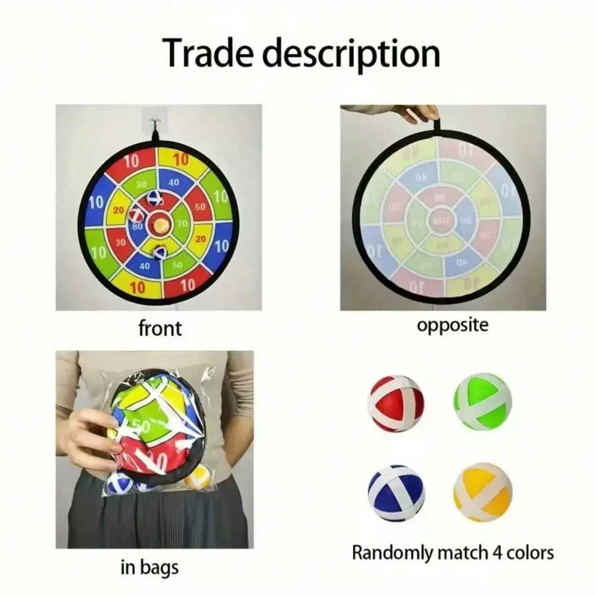 6pcs/12pcs Sticky Ball Dart Board Set, Indoor & Outdoor Toy, Parent-Child Interaction, Birthday Gift, Party Game Supplies
